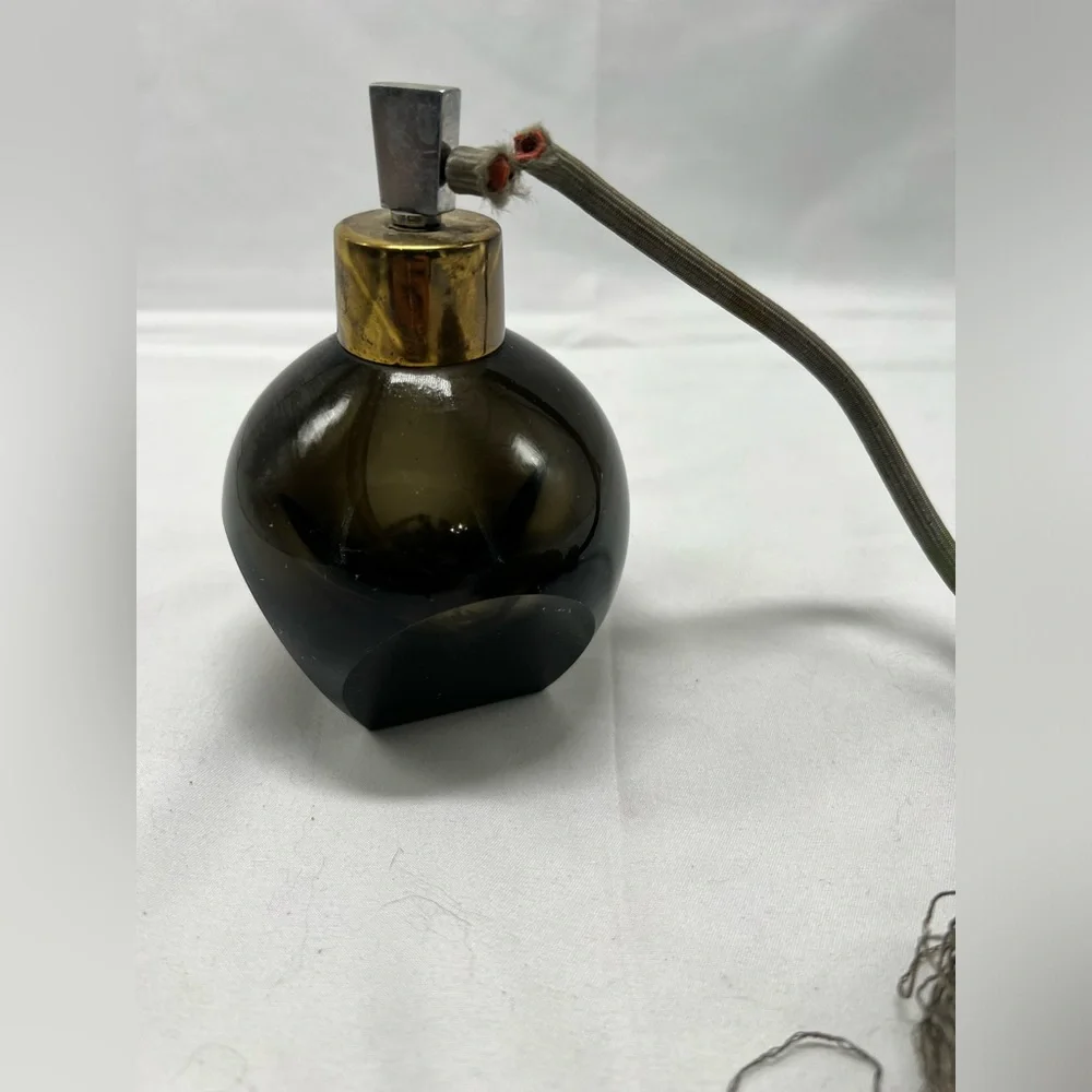 Gorgeous Art Deco Vintage Glass Perfume Bottles with Atomizer empty